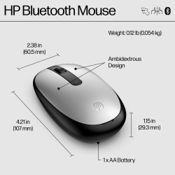 Мышь HP 240 BT silver 43N04AA