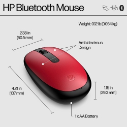 Мышь HP 240 BT red 43N05AA
