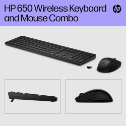 Комплект клавіатура та миша HP 650, WL, EN/UK, чорний 4R013AA
