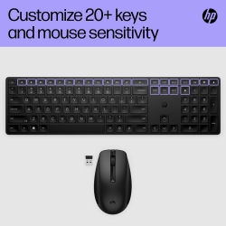 Комплект клавіатура та миша HP 650, WL, EN/UK, чорний 4R013AA
