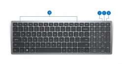 Клавиатура Dell Compact Multi-Device Wireless Keyboard - KB740 - Russian
(QWERTY) 580-AKOZ