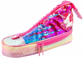 Пенал с пайетками в виде кеда, 2 отделения COOLFORSCHOOL 5987-pink