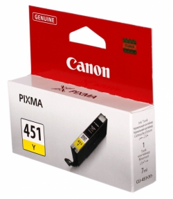 Чорнильниця Canon Cli-451Y (Yellow) PIXMA MG5440/MG6340 6526B001