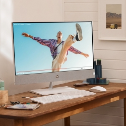 Комп'ютер персональний моноблок HP Pavilion 27" FHD IPS AG, AMD R5-5500U, 16GB, F512GB, UMA, WiFi, кл+м, DOS, білий 68V08EA
