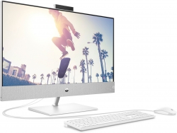 Комп'ютер персональний моноблок HP Pavilion 27" FHD IPS AG, AMD R5-5500U, 16GB, F512GB, UMA, WiFi, кл+м, DOS, білий 68V08EA