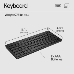 Клавіатура HP 350 Compact Multi-Device BT black 692S8AA