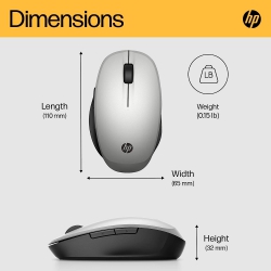 Миша HP Dual Mode BT/WL Silver 6CR72AA