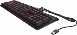 Клавиатура HP OMEN Encoder LED 104key Cherry MX Red USB Black 6YW76AA