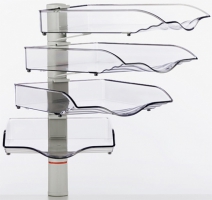 Поворотний лоток для паперів Novus CopySwinger IV, на струбцині, сірий 7500440