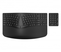 Клавиатура мембранная HP 960 BLK Ergonomic split-zone, 112key, BT, EN/UK, чёрный 7E755AA