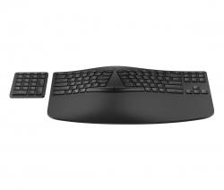 Клавиатура мембранная HP 960 BLK Ergonomic split-zone, 112key, BT, EN/UK, чёрный 7E755AA
