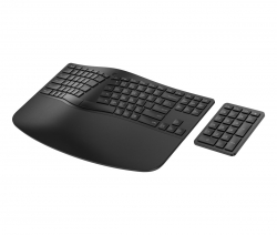 Клавиатура мембранная HP 960 BLK Ergonomic split-zone, 112key, BT, EN/UK, чёрный 7E755AA