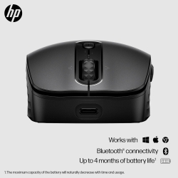 Мышь HP 690 Rechargeable, BT, чёрный 7M1D4AA