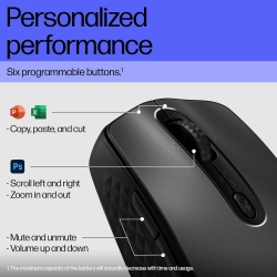 Мышь HP 690 Rechargeable, BT, чёрный 7M1D4AA