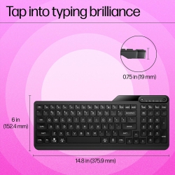 Клавиатура мембранная HP 460 Multi-Device 102key, BT, EN/UK, чёрный 7N7B8AA