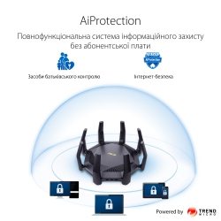 Маршрутизатор ASUS RT-AX89X AX6000 8xGE LAN 1xGE WAN 1x10GE 1xSFP+ 2xUSB3.1 MU-MIMO OFDMA MESH 90IG04J1-BM3010