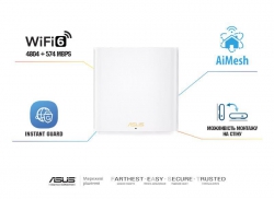Маршрутизатор ASUS ZenWiFi XD6S 1PK 1xGE LAN 1xGE WAN MU-MIMO OFDMA MESH 90IG06F0-MO3B60