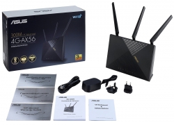 Маршрутизатор ASUS 4G-AX56U AX1800, 4xGE LAN, 1xGE WAN, 1xnanoSIM card, MU-MIMO 90IG06G0-MO3110