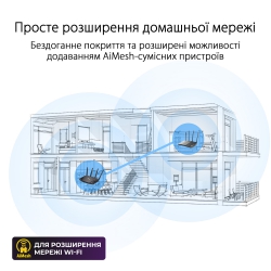 Маршрутизатор ASUS RT-AX57 AX3000 4xGE LAN 1xGE WAN WPA3 MU-MIMO OFDMA MESH 90IG06Z0-MO3C00