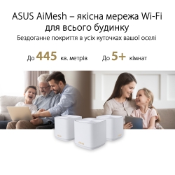 Маршрутизатор ASUS ZenWiFi XD5 3PK AX3000 1xGE LAN 1xGE WAN MU-MIMO MESH 90IG0750-MO3B20