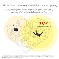 Маршрутизатор ASUS GT-AX6000 4xGE LAN 1x2.5GE LAN 1x2.5GE WAN 1xUSB 3.1 1xUSB 2.0 MU-MIMO OFDMA MESH 90IG0780-MU9B00