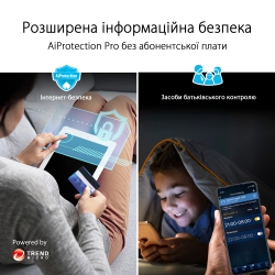 Маршрутизатор ASUS RT-AXE7800 Wi-Fi 6E 3xGE LAN 1xGE WAN 1x2.5GE LAN/WAN 1xUSB3.2 MU-MIMO OFDMA MESH gaming 90IG07B0-MU9B00