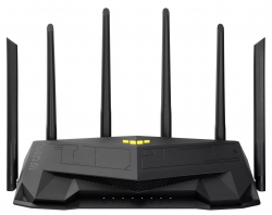 Маршрутизатор ASUS TUF-AX6000 4xGE LAN 1x2.5GE LAN 1x2.5GE WAN 1xUSB3.2 MU-MIMO OFDMA MESH gaming AURA RGB 90IG07X0-MO3C00