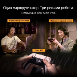 Маршрутизатор ASUS TUF-AX6000 4xGE LAN 1x2.5GE LAN 1x2.5GE WAN 1xUSB3.2 MU-MIMO OFDMA MESH gaming AURA RGB 90IG07X0-MO3C00