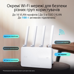 Маршрутизатор ASUS ExpertWIFI EBR63 AX3000, 4xGE LAN, 1xGE WAN, 1xUSB3.2, 1xUSB2.0, MESH 90IG0870-MO3C00
