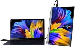 Монітор портативний LCD 15.6" Asus ZenScreen MQ16AH mHDMI, 2xUSB-C, OLED, 1ms, 100%DCI-P3, HDR10, Cover 90LM07SV-B01170