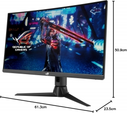 Монитор Asus 27" ROG Strix XG27AQV 2xHDMI, DP, Audio, IPS, 2560x1440, 170Hz, 1ms, sRGB 120%, CURVED, AdaptiveSync, Pivot, HDR400 90LM08G0-B01A70