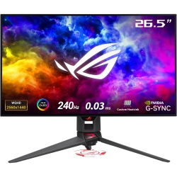 Монітор Asus 26.5" ROG Swift PG27AQDM 2xHDMI, DP, 2xUSB, OLED, 2560x1440, 240Hz, 0.03ms, DCI-P3 99%, G-SYNC, Pivot, HDR10 90LM08Q0-B01A70