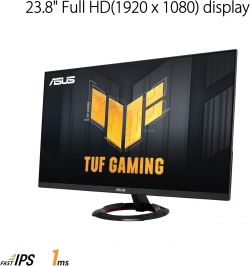 Монітор Asus 23.8" TUF Gaming VG249Q3R 2xHDMI, DP, MM, IPS, 180Hz, 1ms, sRGB 100%, AdaptiveSync 90LM0AE1-B01E70