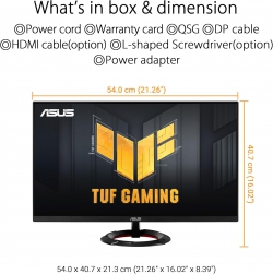 Монітор Asus 23.8" TUF Gaming VG249Q3R 2xHDMI, DP, MM, IPS, 180Hz, 1ms, sRGB 100%, AdaptiveSync 90LM0AE1-B01E70