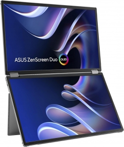 Монітор портативний Asus 2x14" ZenScreen DUO MQ149CD mHDMI, 2xUSB-C, OLED, 1920x1200, 16:10, DCI-P3 100%, HDR400, Cover 90LM0AKV-B01N70