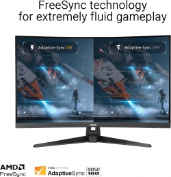 Монітор Asus 31.5" TUF Gaming VG32WQ3B 2xHDMI, DP, MM, VA, 2560x1440, 180Hz, 0.5ms, sRGB 120%, CURVED, AdaptiveSync, HDR10 90LM0AP1-B01171