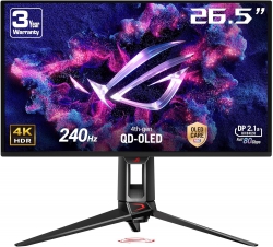 Монитор Asus 26.5" ROG Swift PG27UCDM 2xHDMI, DP, USB-C, 3xUSB, QD-OLED, 3840x2160, 240Hz, 0.03ms, DCI-P3 99%, FreeSync, Pivot, HDR400 90LM0B30-B01971