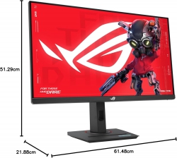 Монітор Asus 27" ROG Strix XG27ACMS HDMI, DP, USB-C, IPS, 2560x1440, 320Hz, 0.3ms, sRGB 130%, AdaptiveSync, Pivot, HDR400 90LM0BE0-B01171
