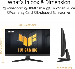 Монитор Asus 23.8" TUF Gaming VG249QE5A HDMI, DP, MM, IPS, 146Hz, 1ms, sRGB 125%, AdaptiveSync 90LM0BH0-B01171