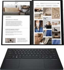 Ноутбук ASUS Zenbook DUO UX8406CA-QL049W 14" FHD OLED, Intel Ultra 7 255H, 32GB, F1TB, UMA, Win11, Сірий 90NB14X1-M001S0