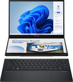 Ноутбук ASUS Zenbook DUO UX8406CA-QL214X 14" FHD OLED, Intel Ultra 7 255H, 32GB, F2TB, UMA, Win11P, Сірий 90NB14X1-M00BR0