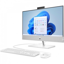 Комп'ютер персональний моноблок HP Pavilion 23,8" FHD IPS AG, Intel i5-13400T, 16GB, F512GB, NVD3050-4, WiFi, кл+м, DOS, білий 95Z19EA