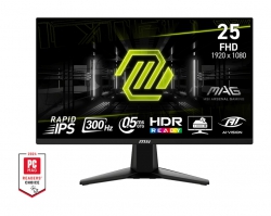 Монитор MSI 24.5" MAG 255XF 2xHDMI, DP, Audio, IPS, 300Hz, 0.5ms, sRGB 120%, FreeSync 9S6-3BC21M-021