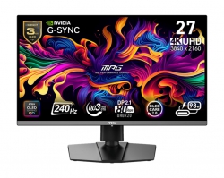 Монитор MSI 26.5" MPG 272URX QD-OLED 2xHDMI, DP, 2xUSB, USB-C, Audio, OLED, 3840x2160, 240Hz, 0.03ms, DCI-P3 99%, AdaptiveSync, Pivot, HDR400 9S6-3CD79A-015