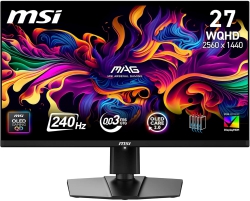 Монитор MSI 26.5" MAG 271QP-QD-X24 2xHDMI, DP, Audio, OLED, 2560x1440, 240Hz, 0.03ms, DCI-P3 99%, AdaptiveSync, HAS, HDR400 9S6-3CD89T-025