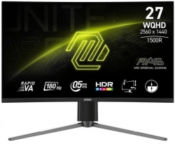 Монітор MSI 27" MAG 27CQ6PF 2xHDMI, DP, Audio, VA, 2560x1440, 180Hz, 0.5ms, sRGB 105%, CURVED, AdaptiveSync, HAS 9S6-3CD94M-028