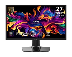Монітор MSI 26.5" MAG 272QP QD-OLED-X24 2xHDMI, DP, USB-C, Audio, QD-OLED, 2560x1440, 240Hz, 0.03ms, DCI-P3 99%, G-SYNC, FreeSync, Pivot, HDR400 9S6-3CF89A-001