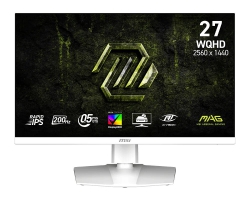 Монітор MSI 27" MAG 274QRFW-E20 2xHDMI, DP, Audio, IPS, 2560x1440, 200Hz, 0.5ms, sRGB 124%, AdaptiveSync, Pivot, HDR400, білий 9S6-3CF99T-001