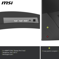 Монітор MSI 31.5" MAG 325CQPF-E18 2xHDMI, DP, Audio, VA, 2560x1440, 180Hz, 0.5ms, sRGB 111%, CURVED, AdaptiveSync, HAS 9S6-3DC14H-201
