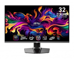 Монітор MSI 31.5" MPG 321URX-QD 2xHDMI, DP, USB-C, 2xUSB, Audio, OLED, 3840x2160, 240Hz, 0.03ms, DCI-P3 99%, AdaptiveSync, HAS, HDR400 9S6-3DD29A-001